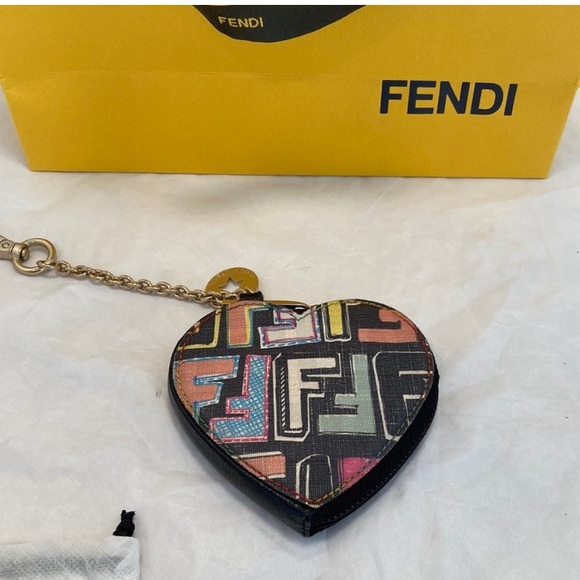 FENDI Limited Edition Zucca Heart Coin Purse - Picture 1 of 10